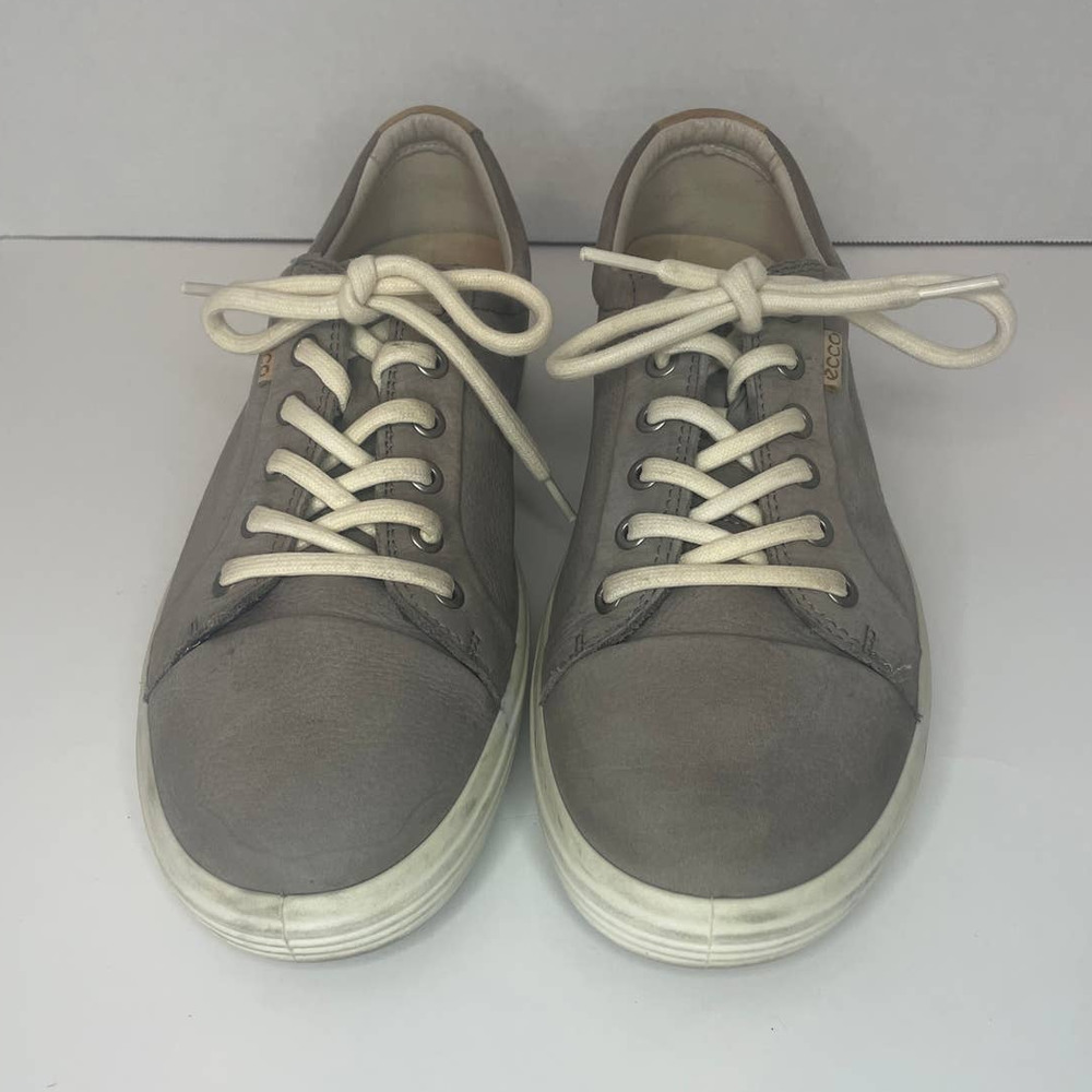 Ecco Womens Comfort Leather Lace Up Sneaker Shoes SZ 12